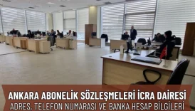 Ankara Abonelik Sözleşmeleri İcra Dairesi Telefon, Adres ve IBAN