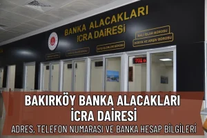 Bakırköy Banka Alacakları İcra Dairesi: Adres ve Telefon Numarası