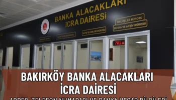 Bakırköy Banka Alacakları İcra Dairesi: Adres ve Telefon Numarası