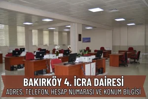 Bakırköy 4. İcra Dairesi İletişim, Adres, Telefon ve IBAN Numarası