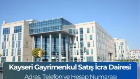 Kayseri Gayrimenkul Satış İcra Dairesi: Adres ve Telefon
