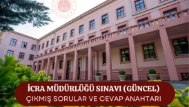 İcra Müdürlüğü Sınavı Çıkmış Sorular
